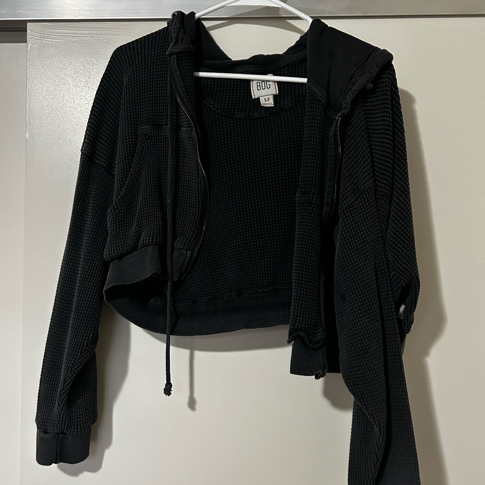 BDG Charcoal Textured Hoodie